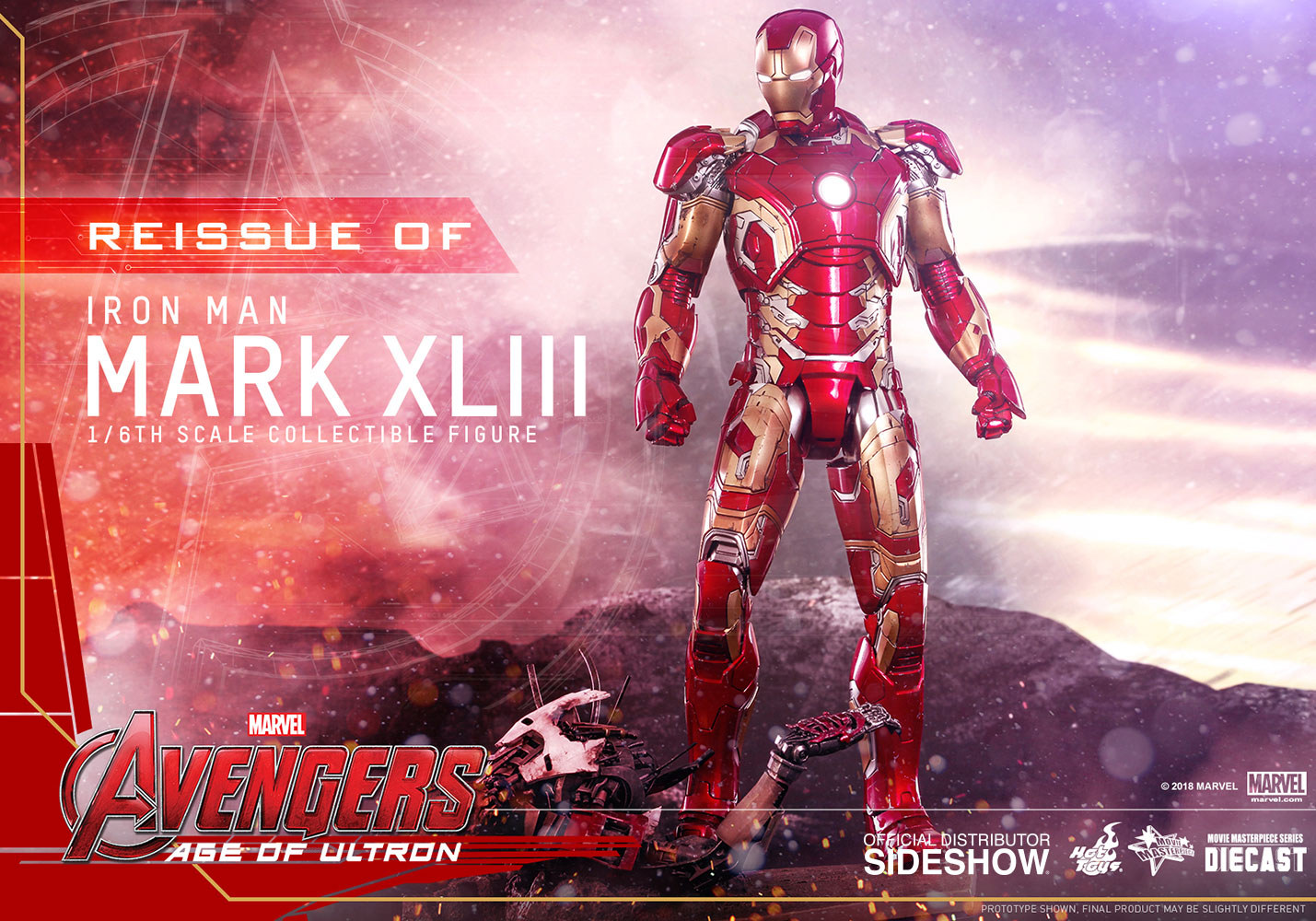 Iron Man Mark Xliii Diecast Avengers Age Of Ultron 1 6 Figure Hot Toys Mms278 D09 904123