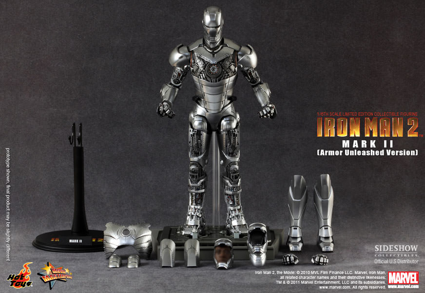 Iron Man Mark II Armor Unleashed Hot Toys 9013751 (MMS150) (Product Opened  and Displayed)