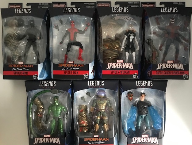 Marvel Legends Spider-Man Molten Man BAF Series Set of 7 Figures