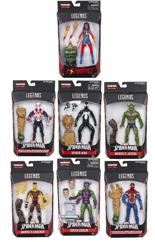 Marvel Legends Spider-Man Sandman BAF Series - Set of 7 Figures