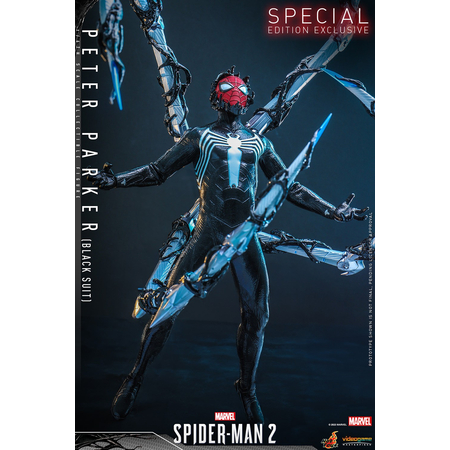 Marvel’s Spider-Man 2 Peter Parker (Costume Noir) (Édition Spéciale) Figurine Échelle 1:6 Hot Toys 9125822 VGM56B