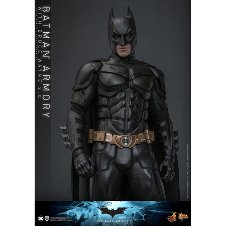 DC Batman Armory with Bruce Wayne (2_0) The Dark Knight 1:6 Scale Collectible Set Hot Toys 913435