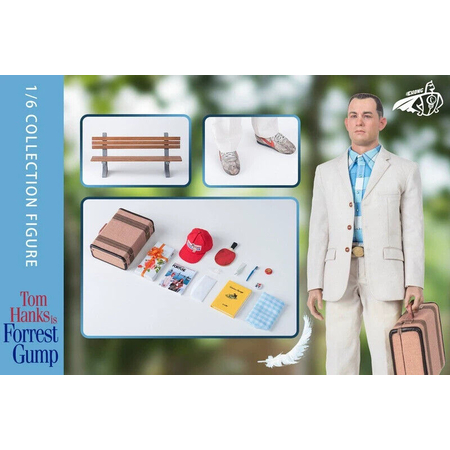 Forrest Gump avec son banc public Figurine Échelle 1:6 Chong Toys