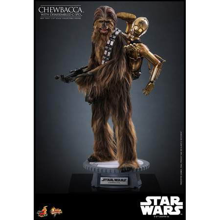 Star Wars: L'Empire Contre-Attaque - Chewbacca avec C-3PO démonté Figurine Échelle 1:6 Hot Toys MMS766 903739