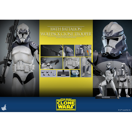 Star Wars: The Clone Wars 104th Battalion Wolfpack Clone Trooper 1:6 Scale Figure Hot Toys TMS142 914066